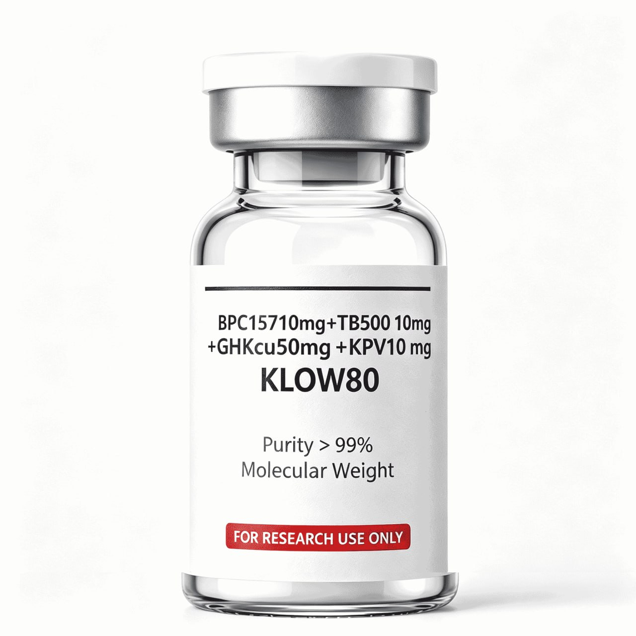 BPC-157 + TB-500 + GHK-Cu + KPV (KLOW80)